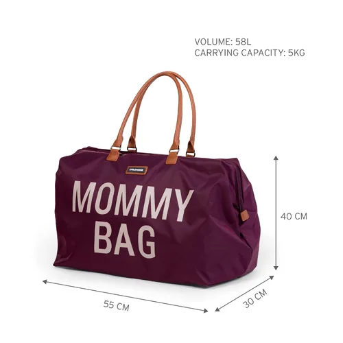 Miniatura 7 de Childhome Bolsa de pañales original para mamá, bolsa grande para viajes y hospital, imprescindible para el embarazo (berenjena)