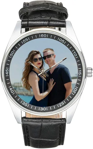 Relojes personalizados para parejas para hombres o mujeres foto personalizada o nombre reloj de pulsera
