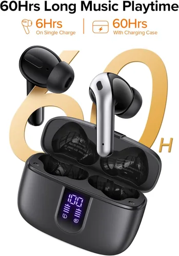 Miniatura 4 de TAGRY Bluetooth Headphones True Wireless Earbuds 60H Playback LED Power Display Earphones with Wireless Charging Case IPX5 Waterproof in-Ear Ear