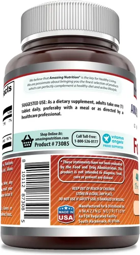 Miniatura 3 de Amazing Formulas - Ácido fólico (vitamina B9) de 400 mcg, suplemento de tabletas, sin OMG, sin gluten, fabricado en Estados Unidos