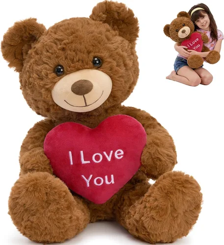 Miniatura 17 de MorisMos Oso de Peluche Relleno, Pequeño Oso de Peluche de 14'' Juguete de Peluche Regalo para Niño Niña Bebé Adolescente Adulto, Tierno Juguete