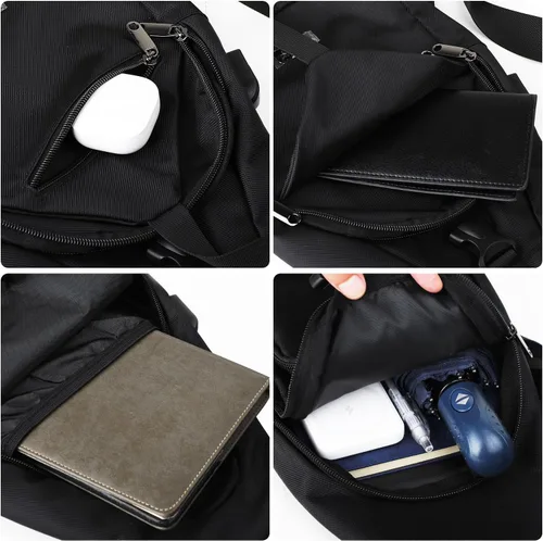 Miniatura 5 de AMJ Bolso bandolera para hombres y mujeres, mochila de hombro casual, mochila de pecho para senderismo y viajes