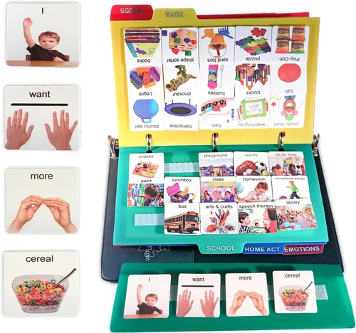 Miniatura 2 de Libro de comunicación visual con estuche, 162 tarjetas fotográficas ASD: vocabulario de lenguaje autista, terapia de articulación del habla, TDAH