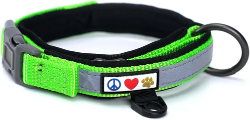 Miniatura 10 de Pawtitas Cuello ajustable reflectante para perro, Collar para perro acolchado, Negro