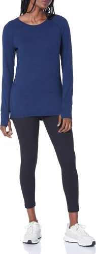 Miniatura 5 de Tienda Essentials Womens Brushed Tech Stretch Long-Sleeve Crewneck Shirt (Available in Plus Size)