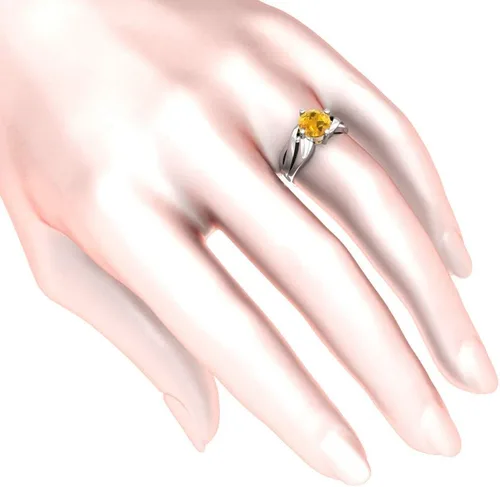 Miniatura 4 de Belinda Jewelz Womens 925 Sterling Silver Ring Rhodium Plated 8mm Solitaire Round Cut Birthstone Gemstone Band Jewelry Gift for Party Wedding