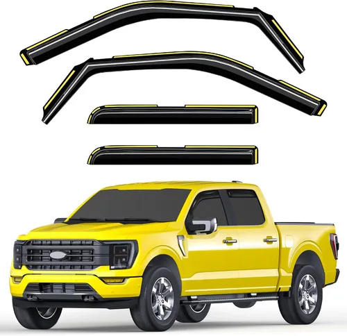Miniatura 31 de Protectores de lluvia de ventana en canal para Chevy Express Van 1996-2026 y GMC Savana 1996-2026, deflectores de ventana extra duraderos, viseras