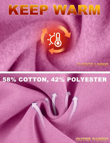 Miniatura 40 de Kissonic Conjunto deportivo de forro polar para mujer, 2 piezas, sudadera con capucha y pantalones deportivos