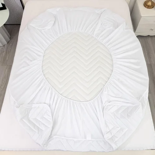 Miniatura 7 de Kingnex Protector de colchón acolchado impermeable para litera de RV de 30 x 75 para cama individual estrecha, estilo de sábana ajustada