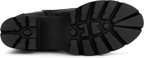 Miniatura 6 de Allegra K Botas de combate de tacón grueso con plataforma con cordones para mujer, M