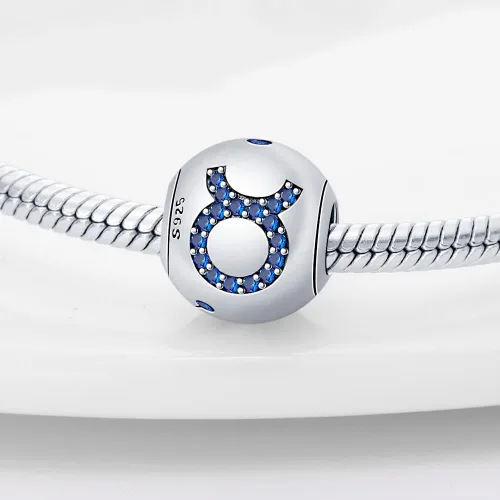 Miniatura 57 de Pandach 12 dijes de cumpleaños con signo del zodiaco de plata de ley 925 con piedra natal para mujer, pulsera, collar, pulsera, regalo para mujeres