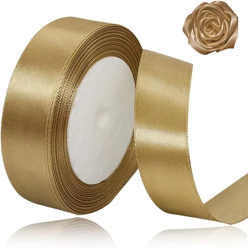 Miniatura 68 de Cinta beige de 1-1/2 pulgadas x 25 yardas, cinta de satén marfil de tela de color sólido para manualidades, coronas, fiesta de boda, Navidad, lazos