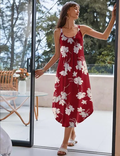 Miniatura 2 de Ekouaer Camisón largo sin mangas para mujer, camisón suave, camisón para dormir, ropa de dormir, vestidos de descanso