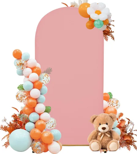 Miniatura 12 de Funda para arco de boda de 6 pies, tela elástica para arcos pequeños, cabinas de fotos y decoración de fiestas, para cumpleaños, duchas