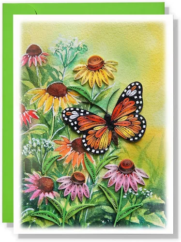 Tarjeta de felicitación estacional, verano invierno, primavera, otoño Tarjeta de cumpleaños para mamá, madre, linda tarjeta de filigrana acolchada