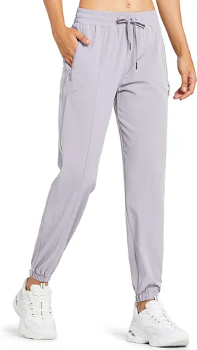 Libin - Pantalones ligeros tipo jogger para mujer, de secado rápido, para senderismo, correr, entrenamiento atlético, casual, con bolsillos con