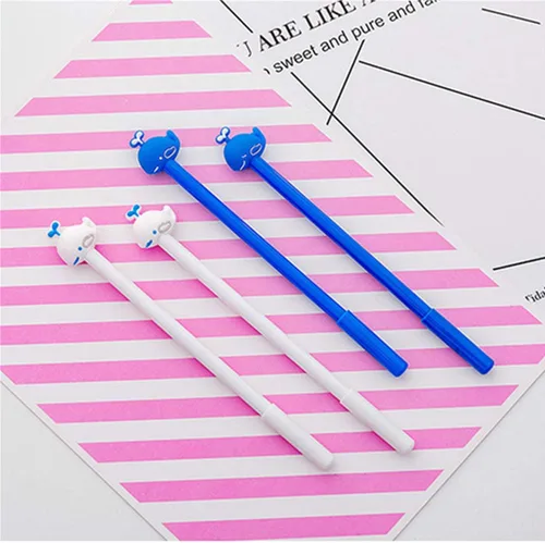 Miniatura 2 de Moda lindo colorido Kawaii encantador colorido animal pez ballena gel bolígrafos oficina escuela papelería pluma (8PCS)
