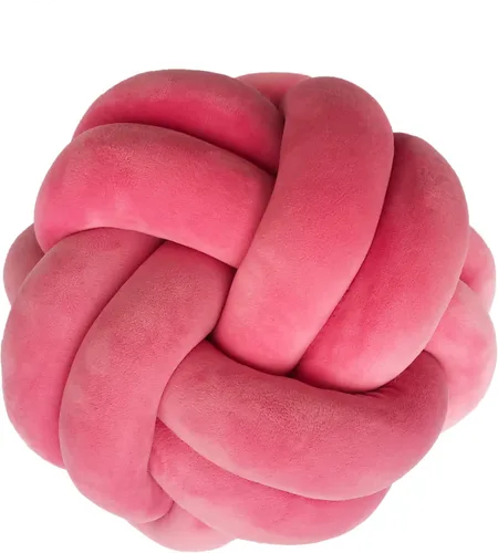 Miniatura 24 de Cyprinus Carpio Elastic Vevet - Almohada de 2 hebras hecha a mano con nudo, cojín de suelo, decoración de bola para el hogar, 10.6 pulgadas (blanco)