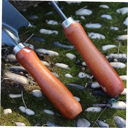 Miniatura 5 de NUOBESTY 4pcs Thickened Mini Iron Shovel Garden Tool Set with Handles Planting and Weeding Spade Kit for Seedling Transplanting and Cultivating
