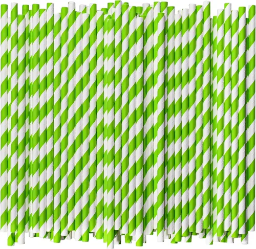 Miniatura 10 de Pajitas de papel biodegradable a granel, azul marino, 1000 unidades, 7.75 pulgadas, 0.24 pulgadas de diámetro Azul marino (Navy Blue Stripes)