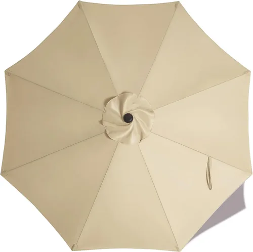 Miniatura 7 de ABCCANOPY - Sombrilla de repuesto para exteriores de 9 pies, apta para patio, con 8 varillas, color caqui