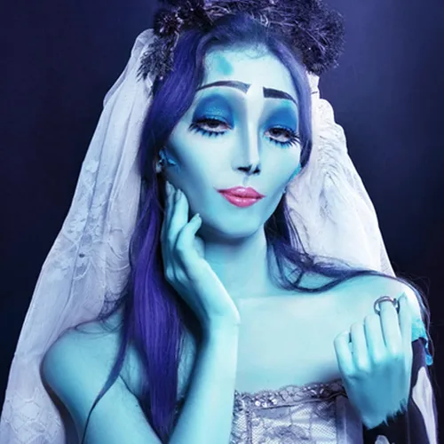 Miniatura 2 de MEICOLY 2 unidades de sombra de ojos en barra azul para Halloween, cadáver, novia, avatar, sally, maquillaje, crayón metálico, impermeable
