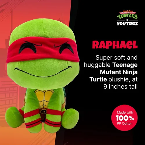 Miniatura 2 de Youtooz Teenage Mutant Ninja Turtles Raphael - Peluche coleccionable de 9 pulgadas de la colección Teenage Mutant Ninja Turtles