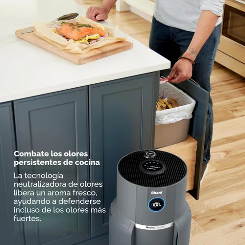 Miniatura 5 de Purificador de aire Shark para el hogar, NeverChange Max, 1,300 pies cuadrados para habitación grande, cocina, oficina en casa, filtro que supera