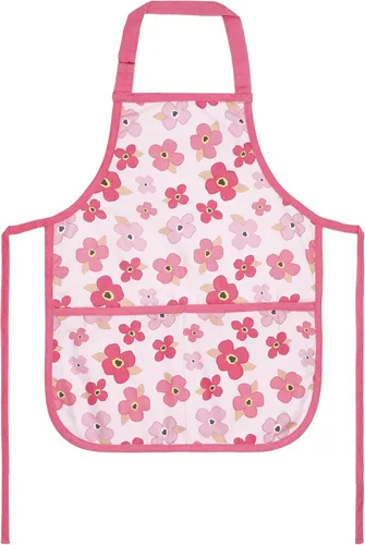 PurpleEssences Delantal para niños con correa ajustable para el cuello y bolsillo frontal, delantal de chef para hornear y manualidades, 15 x 18