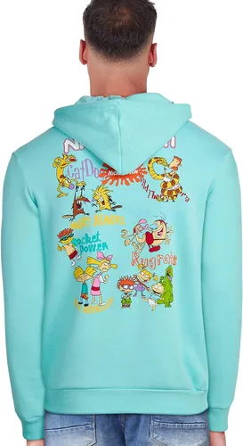 Miniatura 2 de Nickelodeon Sudadera de forro polar Rugrats para hombre, sudadera con capucha retro de los años 90, Tommy & Chuckie