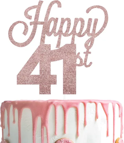 Miniatura 30 de LINGTEER - Decoración para pastel con texto "Happy Birthday 100", color negro