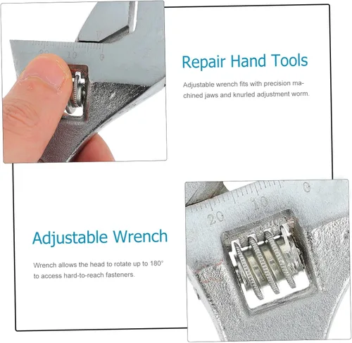 Miniatura 8 de Baluue Llave flexible ajustable con cabezal de rotación para reparación de electrodomésticos, llave ajustable reutilizable portátil para sujetadores
