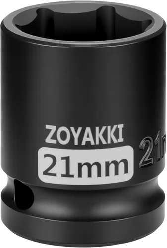 Miniatura 83 de Juego de llaves de impacto de 6 puntas de 1/2 pulgada - 1-1/2" (SAE), CR-MO, llave de eje de 1/2 pulgada de 6 puntas para fácil remoción de tuercas