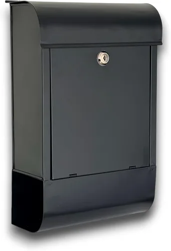 NACH Buzón con bloqueo, 16 x 4.5 x 10 pulgadas, buzón negro con cerradura, soporte de pared impermeable para buzón - The Dominion Buzón con cerradura
