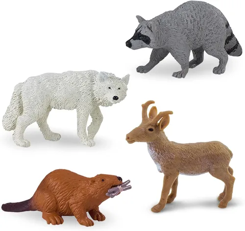 Miniatura 7 de Vida salvaje de Toob Safari Ltd con 12 figuras de animales salvajes favoritos de América del Norte como un león montañés, lobos, alces, ariete