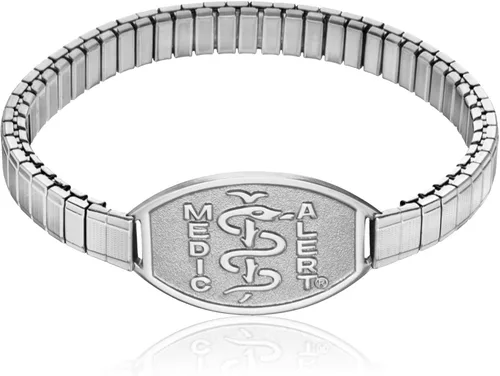 MEDICALERT Medical Alert Bracelets For Women Men - Medical Id Bracelets Stretch Band USA Foundation Custom Engraving Bracelet