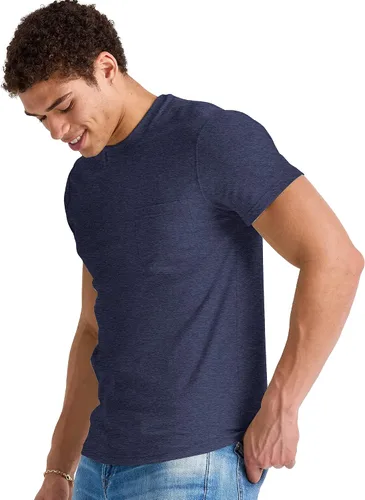 Miniatura 3 de Hanes Camiseta de cuello redondo con bolsillo, 100% algodón para hombre