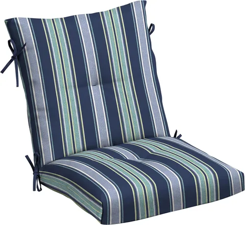 Miniatura 24 de Arden Selections Cojín de Silla de Comedor Exterior de Felpa Moderna con Mechones y Relleno Blowfill, 21 x 40 pulgadas, Repelente al Agua
