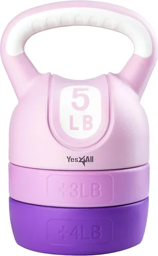 Miniatura 12 de Juegos de pesas rusas Yes4All - Juego de pesas rusas ajustables para entrenamiento de fuerza - Pesas rusas con peso ajustable para entrenamientos