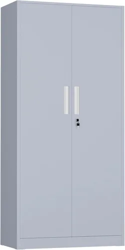 Miniatura 19 de INTERGREAT Armario de almacenamiento de metal con cerradura, gabinete de almacenamiento de metal con cerradura de 72 pulgadas de alto con puertas