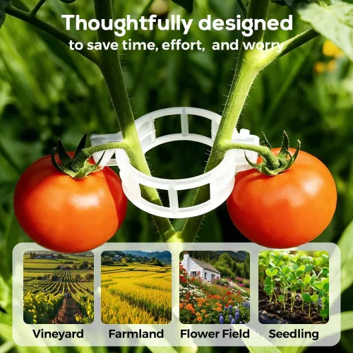Miniatura 6 de Clips para plantas de jardín, clip de plástico seguro para plantas trepadoras, clips de tomate portátiles para plantas trepadoras, clip de soporte