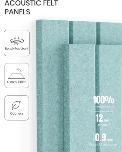 Miniatura 4 de Tablero de anuncios de fieltro grande de 36 x 24 pulgadas, alternativa al tablero de corcho – Paquete de 6 con 40 pestañas adhesivas extraíbles