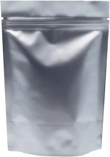 FERENLI 50 piezas de papel de aluminio puro plateado de 7.1 x 10.2 pulgadas para bolsas de Mylar con cremallera, bloqueo de almacenamiento de