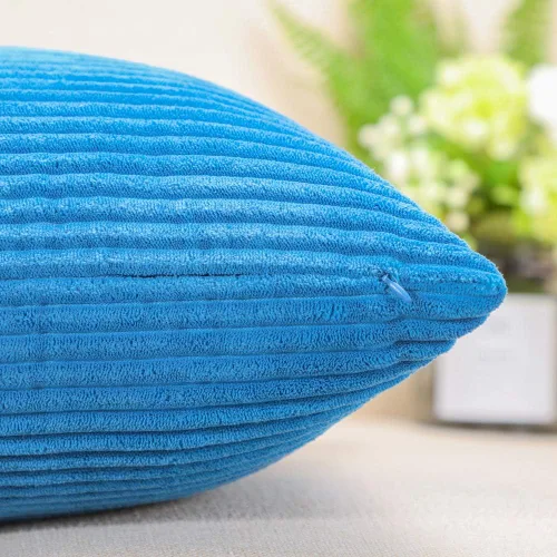 Miniatura 85 de Artscope Fundas de Almohada de Pana a Rayas Acogedoras Súper Suaves Decorativas Cuadradas Fundas de Cojín para Sofá Sillón Dormitorio Decoración