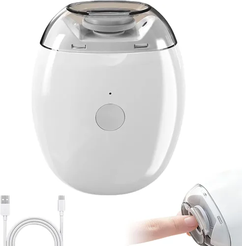 Cortaúñas eléctrico automático 2026 | Molinillo de uñas recargable por USB con luz LED | Herramienta silenciosa de cuidado de uñas de 3 velocidades