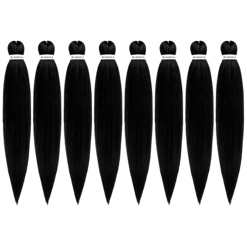 Miniatura 41 de Cabello trenzado preestirado - 12 pulgadas, 8 paquetes, cabello trenzado natural negro corto para trenzas torcidas o trenzas en caja, extensiones