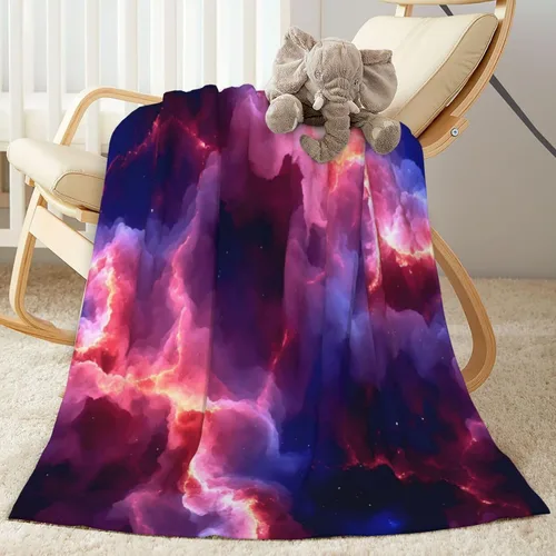 Miniatura 15 de Perinsto Manta floral de crisantemo rojo y rosa, ultra suave y cálida para todas las estaciones, manta decorativa de vellón para cama, silla