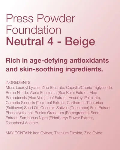 Miniatura 9 de Mineral Fusion Base de maquillaje en polvo prensado, Neutral 4 – Med Skin con matices neutros, maquillaje de base que desafía la edad con acabado