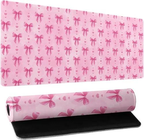 Miniatura 25 de Alfombrilla de mouse XXL para juegos grande, color rosa Sakura Death Life, alfombrilla de escritorio extendida, base de goma antideslizante de 35.4