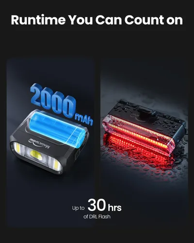 Miniatura 6 de Magicshine Hori 900 Compatible with Garmin/Wahoo Bike Computer Dual Mounted Bike Light 900 Lumens Super Bright Independent DRL Fast USB-C Charging